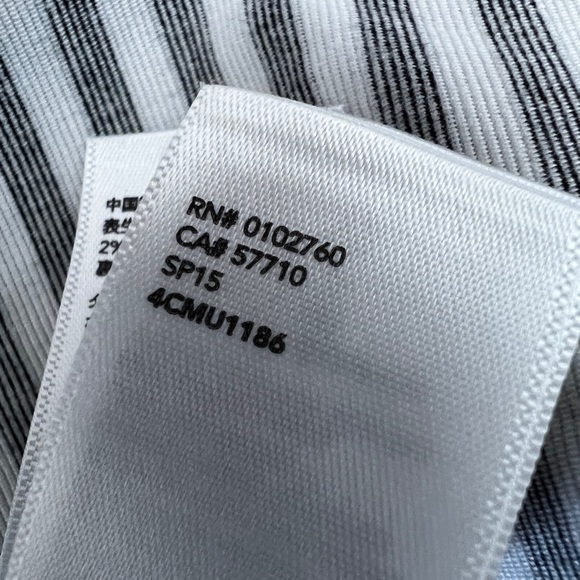 Kate Spade Saturday Let Loose Dress Fit Flare Black White Stripe Size 0 - Picture 9 of 12